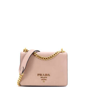 Prada Small Chain Flap Bag Saffiano Leather